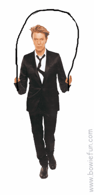 bowie prepairing for the 2003-tour